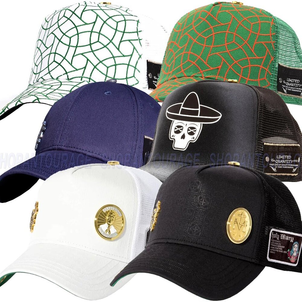 Red Monkey Hat Bundle #6 of 6 Limited Edition Unisex Trucker Cap Hats + Bandanna